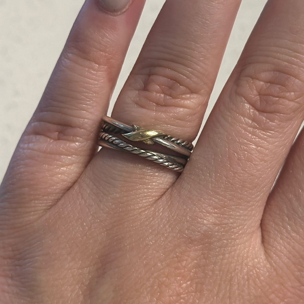 David Yurman X Crossover Ring Size 6